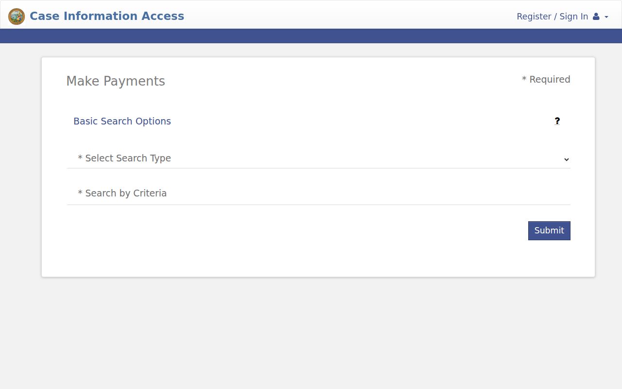 Napa County criminal court payment search